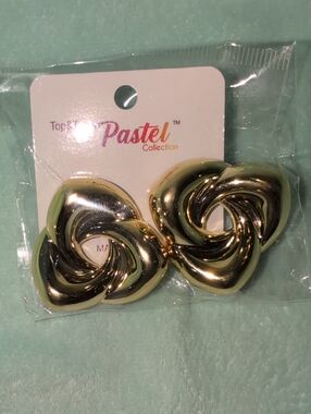 Gold Knot Statement Earrings